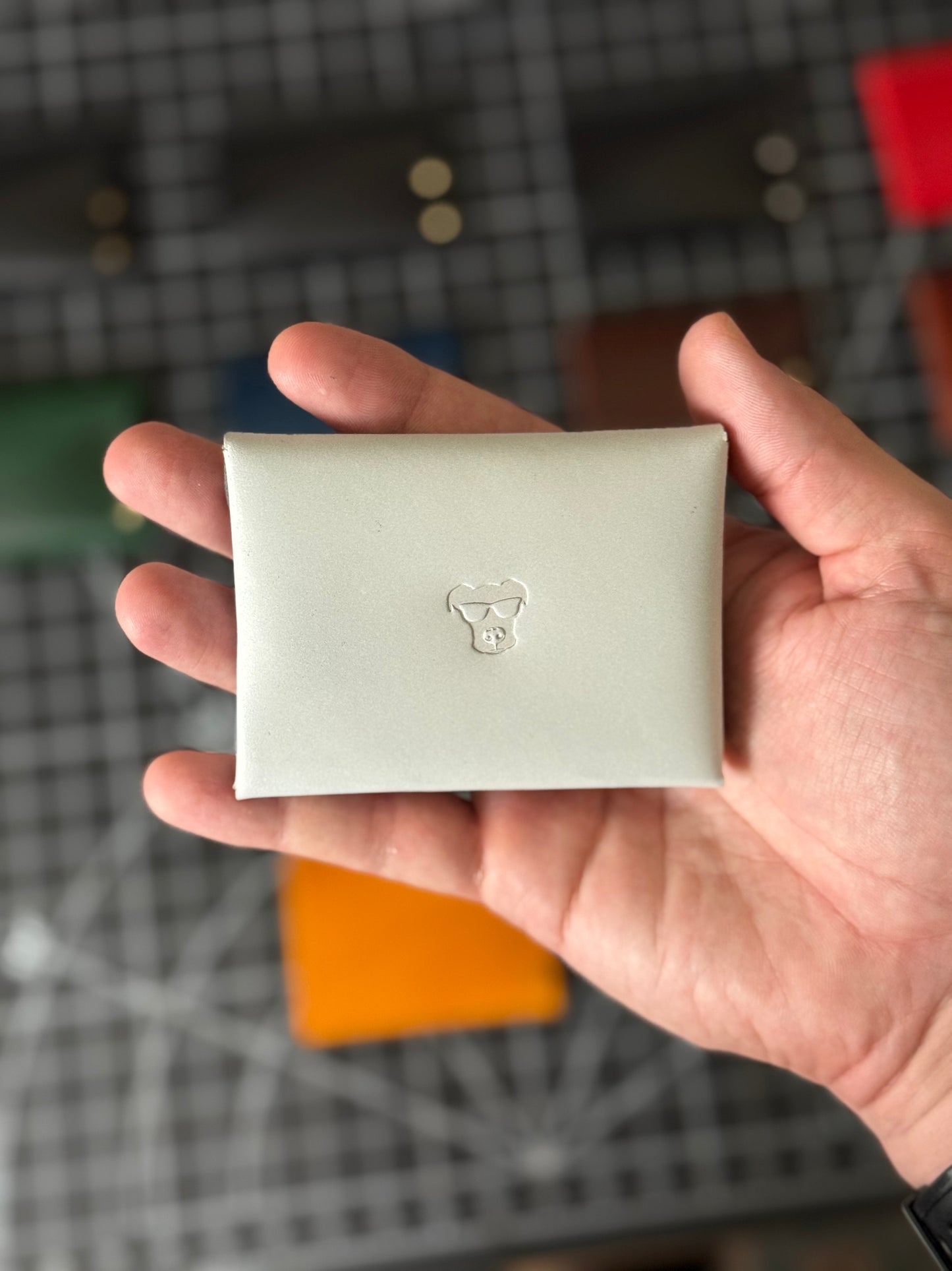 Doberman Wallet- Grey / Brass