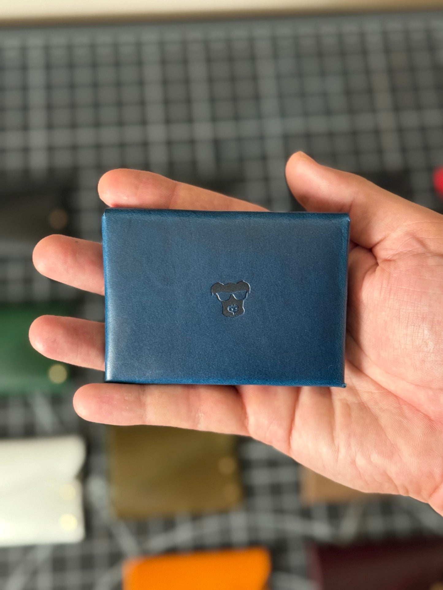 Doberman Wallet- Blue / Brass