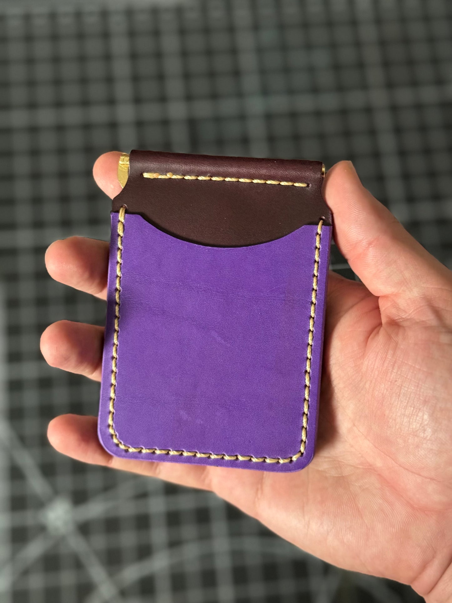 Boxer Wallet – Purple / Violet / Brass