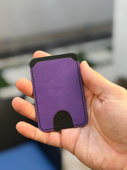 Whippet MagSafe Wallet— Purple Distressed / Black