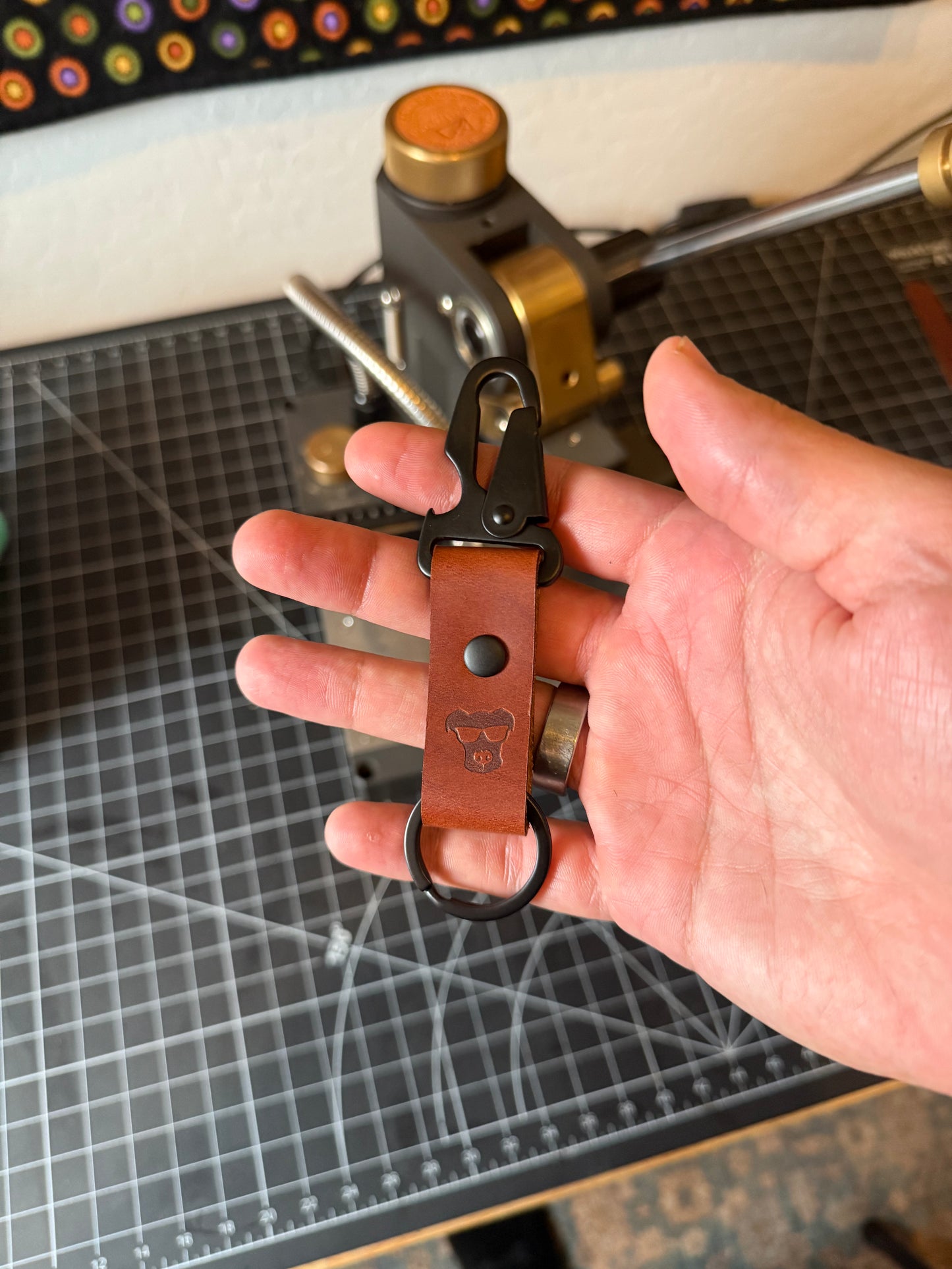 Retriever – Brown Italian Leather Keychain