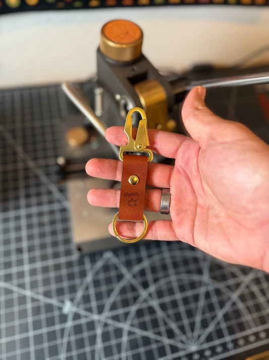 Retriever – Brown Italian Leather Keychain