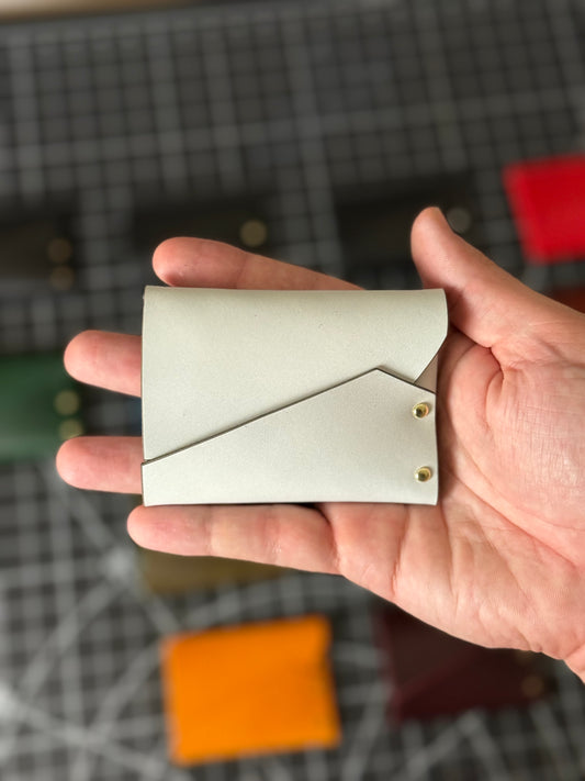 Doberman Wallet- Grey / Brass