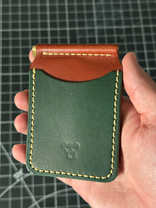 Boxer Wallet – Green / Brown / Brass