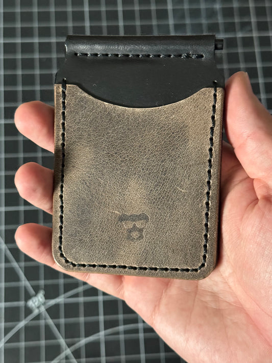 Boxer Wallet – Distressed Grey / Black